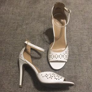 White eyelet Lauren Conrad heels